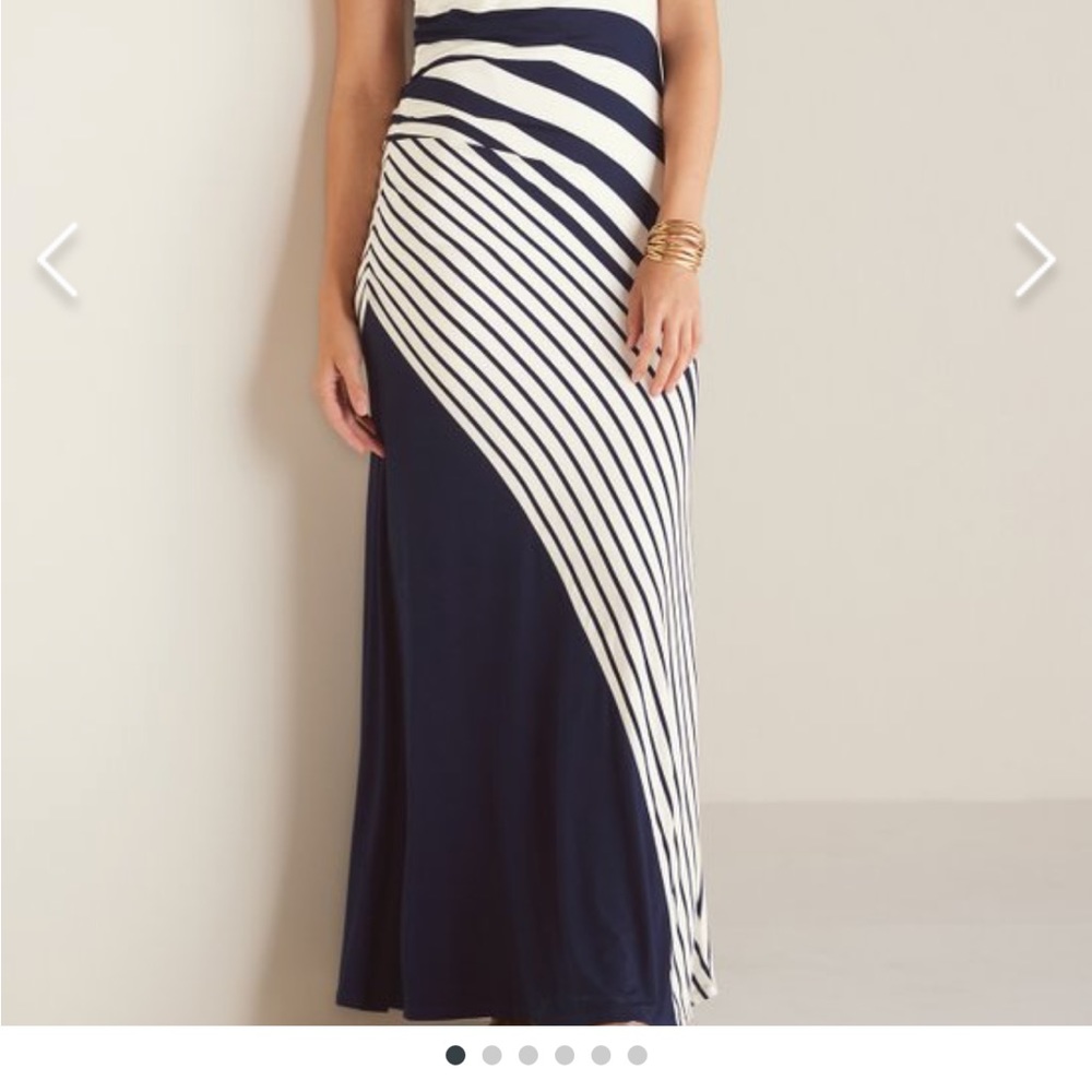 Brand new Navy/White Asymmetrical ruched dress